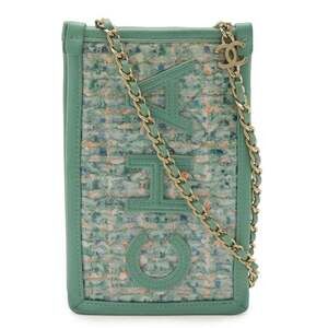 CHANEL Blue Leather Shoulder Bag